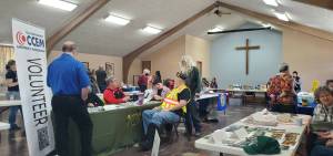 Many local entities and non-profits came together on Saturday at the Congregational Church for a Community Volunteer Fair. The activity was sponsored by the Forks Chamber of Commerce, the Congregational Church, and West End Business and Professional Association. Submitted photo