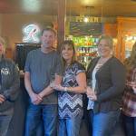 Pictured L-R Forks Chamber of Commerce President Trent Thurman, Forks Chamber Executive Director Lissy Andros, Business of the Year award winners Shane and Devennie Anderson owners of Evergreen 76/Subway, Volunteer of the Year recipient Jessica Sorenson, and special Halvy Award winners from Gingers Closet/Disaster Relief Sena Engeseth and Executive Director of Gingers Closet Layla Rawls. Not picture Citizen of the Year Susie Brandelius (DSHS/AAA/OLYMPIC) Photo Christi Baron