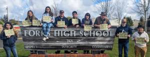 April Student of Character trait was honesty. These students were selected as being free of deceit and untruthfulness; sincere. They were celebrated with treats and a certificate. L to R: Isabella Hayworth, Alyna Centeno, Skye Hestand, Brock McCrackin, Alvaro Martin-Mendoza, Dax Heppe, Ohm-Rin Fraker, Landen Olson, Benito Martin. Not pictured: Trentston Pope, Trystan Imel.