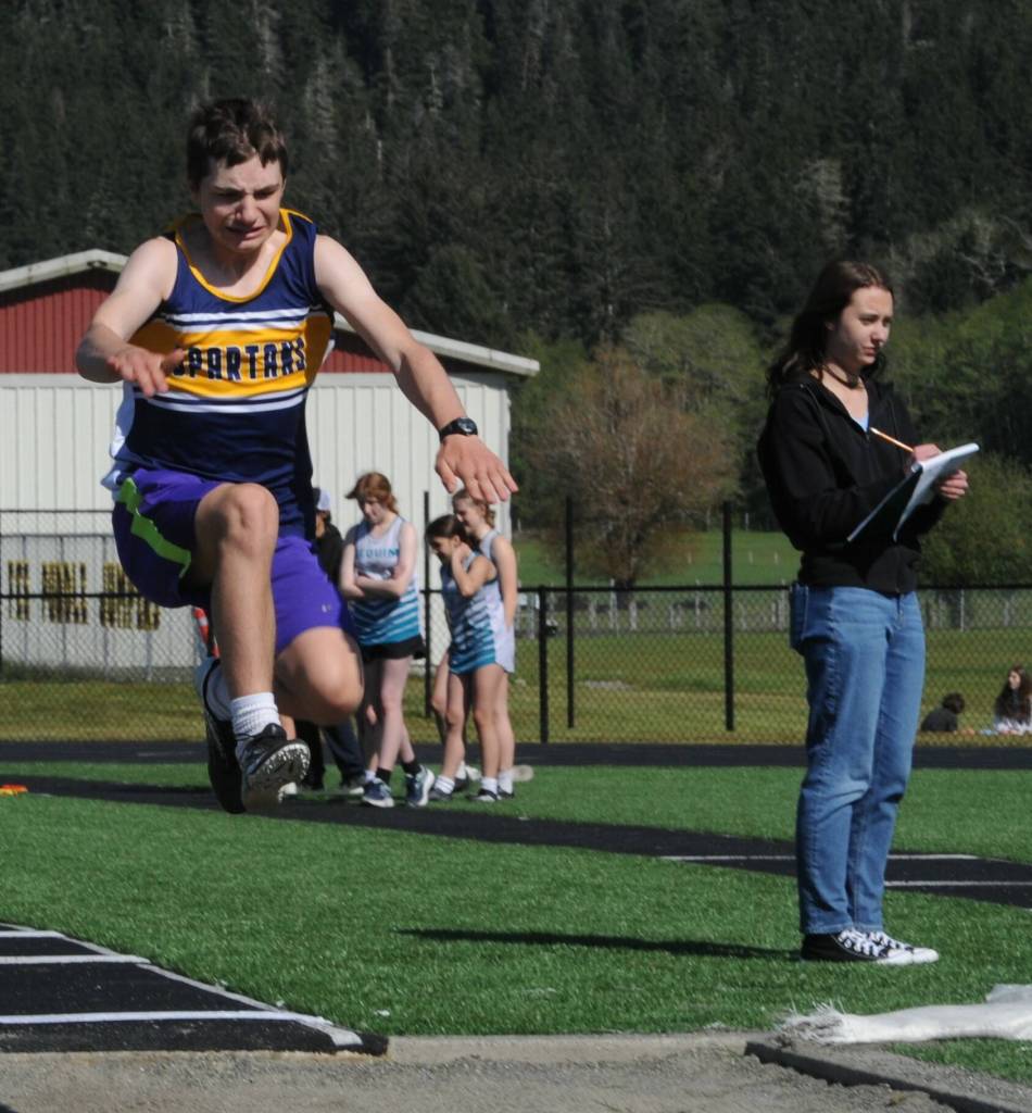 Craig Haag in the long jump.