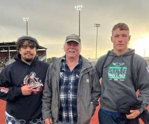 Sloan and Nate seen with Coach Poole will be heading to State.