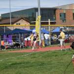 Keana Rowley in the Javelin. Keana broke the school record in the Javelin for the second time in a week with a throw of 1051.