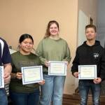 Hull Family Foundation Scholarship winners: Gunner Rogers, Linda Jeronimo-Pablo, Bridgett Jacobson, Cameron Kennedy, and Antonia Pedro.