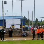 The Charge and the Orioles teams were just two of the eight teams who participated in the well-attended annual Kenny Church Memorial Tournament held at Duncan Fields in Forks. This photo was during the beginning of the opening ceremony, as all teams walked onto the field.