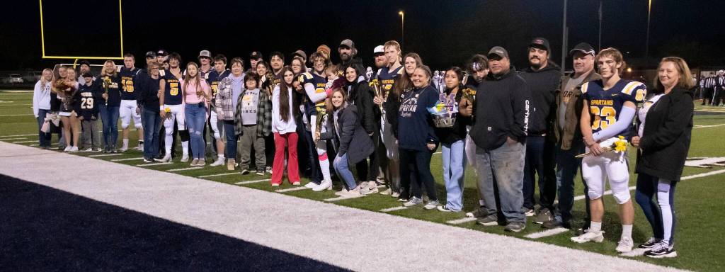 Senior night Spartan football. Photo Kim Weissenfels