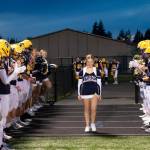 Senior night football cheer. Photo Kim Weissenfels