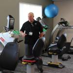 FCH CEO Anderson shared that renovations of the Leibold building took about 15 months. FCH staff did the renovation work. The former DSHS building was purchased by the hospital district in 2021. Here Physical Therapist Aaron Gee explains some of the new equipment that was recently purchased. The new physical therapy area also features several private exam rooms. The FCH physical therapy department offers physical, occupational, and massage therapies.