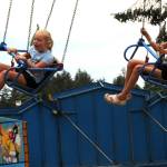 Scottie Fletcher and Aubrey Gale were flying high on one of the many rides at the Fair! Photo Lonnie Archibald