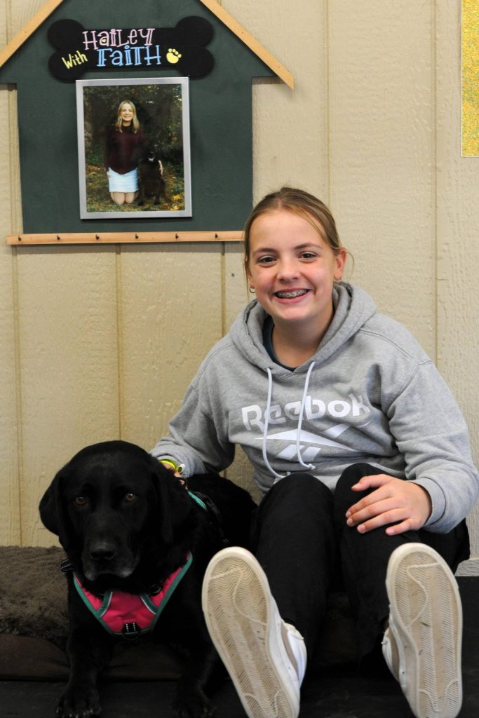 Hailey Rondeau with Faith.