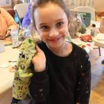 Layla was extremely proud of her darning job on this sock!