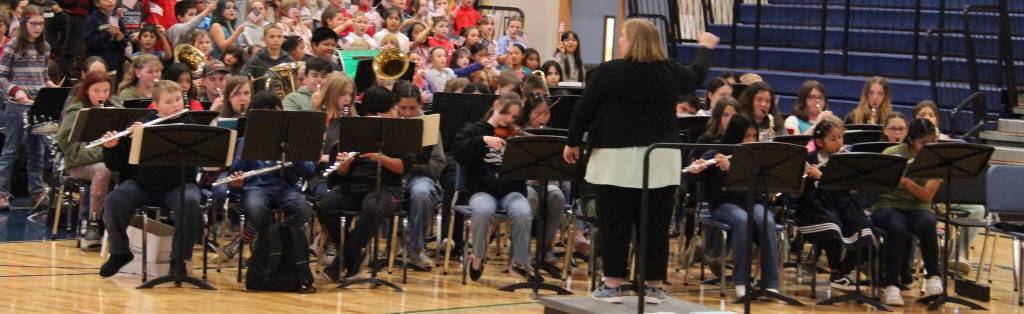 The school band did a great job under the direction of Meg Rasmussen.