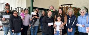 The first WEBPA Santa Bucks drawing was held on Saturday, Nov. 30 outside Forks Outfitters. Willa Bouck won $50 in Santa Bucks, and Charles Anderson and Sassy Leons each won $25 in Santa Bucks. Winners of Outfitters gift cards were Edward Stringer, Shelli Leons, and Maria Artea; winners of Sullys gift certificates were Sarah Warner, Christa Baker, and Barbara Graham. Photo Robyn Wright