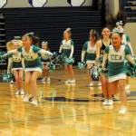 Photos by Lonnie Archibald
These young cheerleaders from the Coastal Cheer Academy performed at halftime during the Forks Boys vs Chief Leschi game on Thursday, Jan. 16 in the Spartan Gym. The group has been busy, also traveling to cheer competitions around the area.