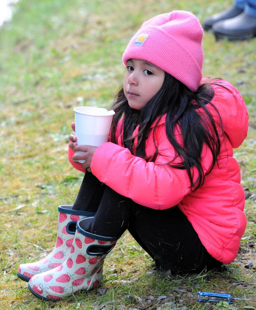 Its not all about fishing …sometimes you need a cup of cocoa and to take in the beauty of the great outdoors. Sienna Ramos took time out from fishing for hot chocolate served by the Forks Elks Lodge on this cool Sunday morning.