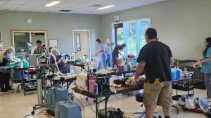 Submitted photo
Dr. Pat and Dr. Johnson, and staff perform spays and neuters at the Community Center.