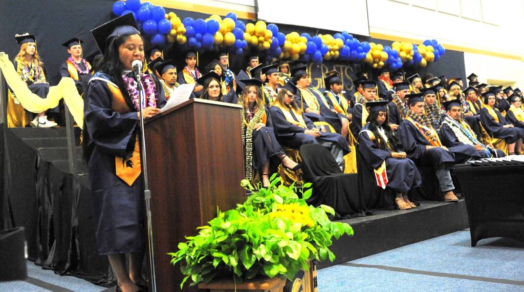 Photo by Lonnie Archibald
Belinda Ramirez-Jeronimo gave the Salutatorian Address.