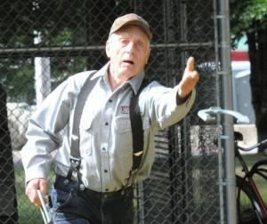 Long-time horseshoe thrower, Floyd McCoy, showed his skills at a sport that goes back several years for the Beaver resident. This of course, was during the annual horseshoe tournament held at Tillicum Park on Saturday. 
Photo by Lonnie Archibald