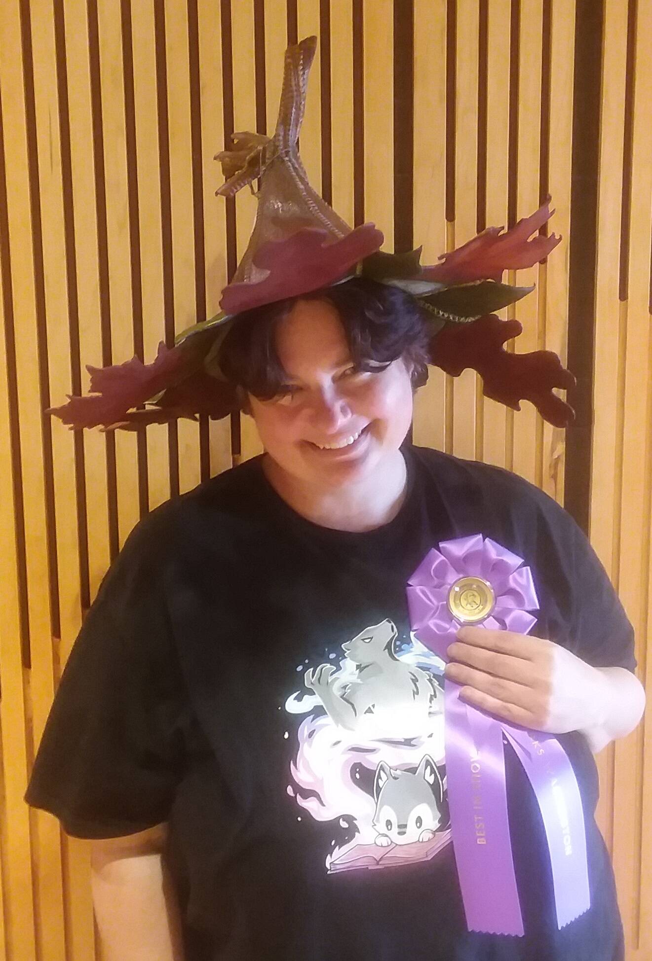 Best in Show for 3-D Art: Alice Ryans Leather Hat Autumn Wonder