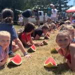 The annual Forks Lions Kiddies Playday was held Sunday afternoon in Tillicum Park. As usual, balloon tossing and watermelon eating were on the agenda, a great day for both!