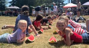 The annual Forks Lions Kiddies Playday was held Sunday afternoon in Tillicum Park. As usual, balloon tossing and watermelon eating were on the agenda, a great day for both!
