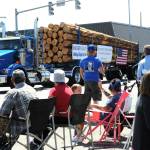 Dahlgren Logging brought Logs and Big Iron entries to the Grand Parade on Friday. Their trio of entries won them the Grand Sweepstakes Award. 
Photo Lonnie Archibald