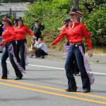 The Borderline Dance Team entered the parade as well as performing downtown Clallam Bay during Fun Days.