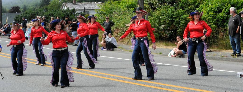 The Borderline Dance Team entered the parade as well as performing downtown Clallam Bay during Fun Days.