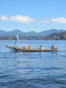 Submitted photo
It was smooth sailing this day for Quileute Tribal members as they participated in the recent 2025 Paddle to Elwha Canoe Journey, hosted by the Lower Elwha Klallam Tribe. The landing ceremony was held on July 31 at the mouth of the Elwha River. Protocol and celebrations were scheduled from Aug. 1–5. The Quileute Ocean Going Canoe Society is a known supporter of the annual journey, honoring their cultural traditions.