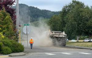 Photo Christi Baron
The city-wide chip seal project is underway.