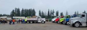 Photo Forks Lions
Local dump trucks were lined up and ready to deliver firewood.