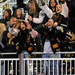 The Spartan student body loved the win. Photo by Lonnie Archibald