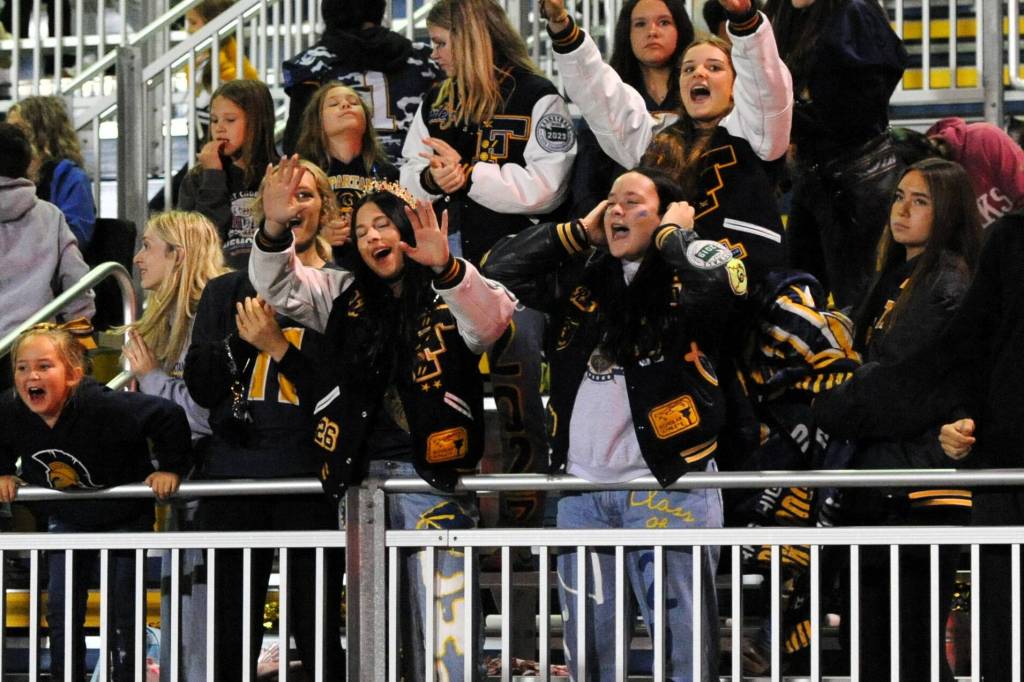 The Spartan student body loved the win. Photo by Lonnie Archibald