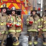 The Forks Fire Department was ready with fire helmets full of candy.