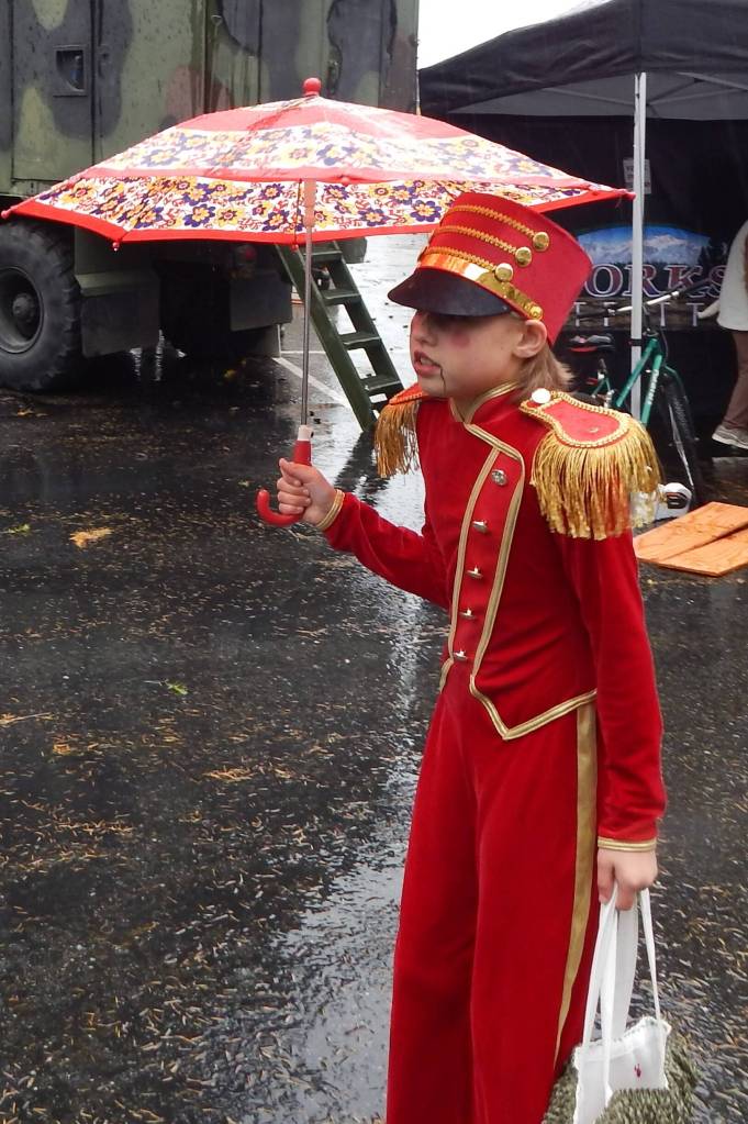 This lovely costume offered a matching umbrella.