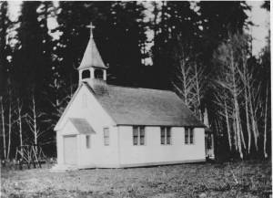 Photos Congregational Church archives
The first Congregational Church once stood at the corner of what is now Calawah Way and Merchant Rd. The land was donated by Martha Merchant Maybury. She was one of the founders of the church.