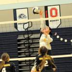 It was a spike for Chloe Gaydeski on Senior Night. Gaydeski was the only senior on this seasons squad. Forks defeated North Beach 3 to 0. Also in action are teammates Avery Dilley (ll) and Karee Neel (7).