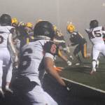 Spartan Lane Helvey scores a TD for Forks against Napavine. The Spartans wrapped up their home games with many starters out due to injuries etc.