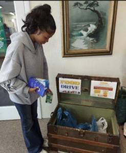 Submitted photo
Elizabeth donates.