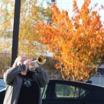 Meg Rasmussen offered taps at the end of the Veterans Day Ceremony at the Forks Transit Center last Tuesday. Photos Christi Baron