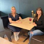 A perk …of planning a restaurant is sampling the menu …Here Rachel tries out a Lychee Mint mocktail and Felicia is sampling a Cherry Hybiscus mocktail. Photos Christi Baron