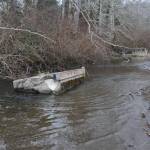 A derelict dock heading down the creek.