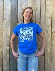 Local artist Kaisa Lemley designed the 2025 Summer Reading Challenge T-shirt and tote bag. Artists interested in creating the 2026 design must apply by Feb. 9. Submitted photo