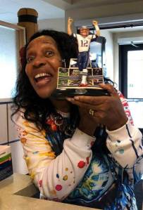 Ruth with her Tom Brady doll.