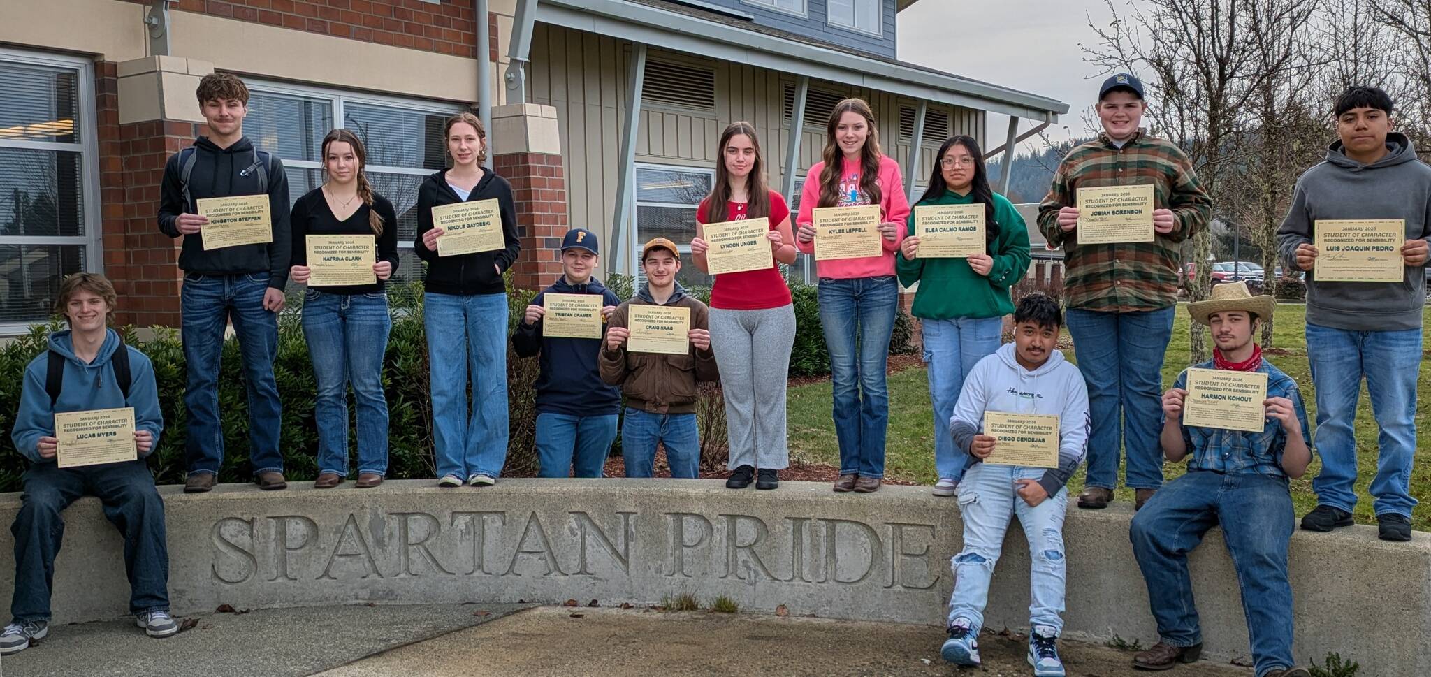Submitted photo
L to R: Lucas Myers, Kingston Steffen, Katrina Clark, Nikole Gaydeski, Tristan Cramer, Craid Haag, Lyndon Unger, Kylee Leppell, Elsa Calmo Ramos, Diego Cendejas, Josiah Sorensen, Harmon Kohout, Luis Joaquin Pedro. Not Pictured: Brooklyn Windle, Samantha Foster, Julianne Cook, William Ayala-Weed. Story on page 5.
