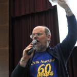 Photo Lonnie Archibald 
Rod Fleck auctions off an item on Saturday. Is it possible Rod has been at this for almost 30 years??