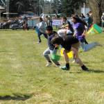 The 9 to 12-year-old group scrambled for the eggs at the sound of the starting signal.