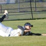 Spartan Chloe Gaydeski made a diving catch for the third out during the second game of a double-header with Pe Ell.