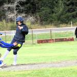 Forks Brook Windle steals second against the Warriors.