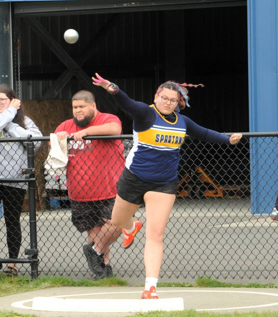 Forks Kareena Nandial competed in the shot put event.