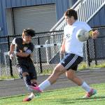 Spartan Darinel Garcia Lopez controls the ball against Ilwaco Monday, April 20 at Spartan Stadium where Forks defeated the Fishermen 8 to 0. 
Photos by Lonnie Archibald
